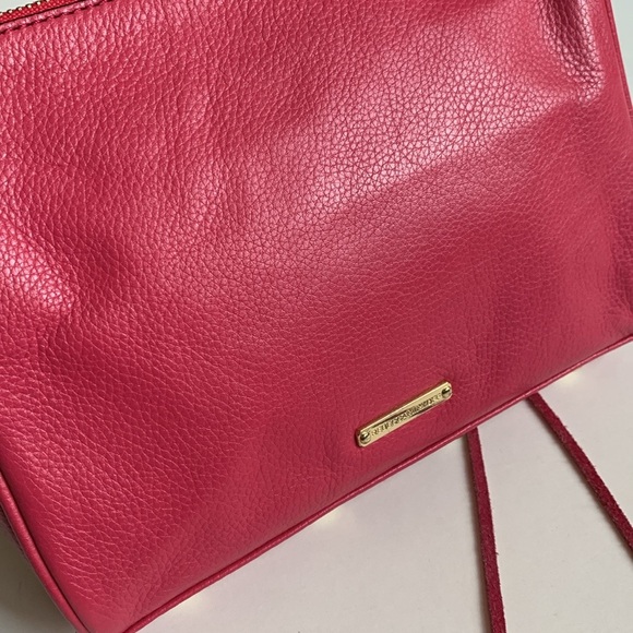 REBECCA MINKOFF Avery Crossbody Purse Bag Hot Pink Gold - Picture 9 of 14